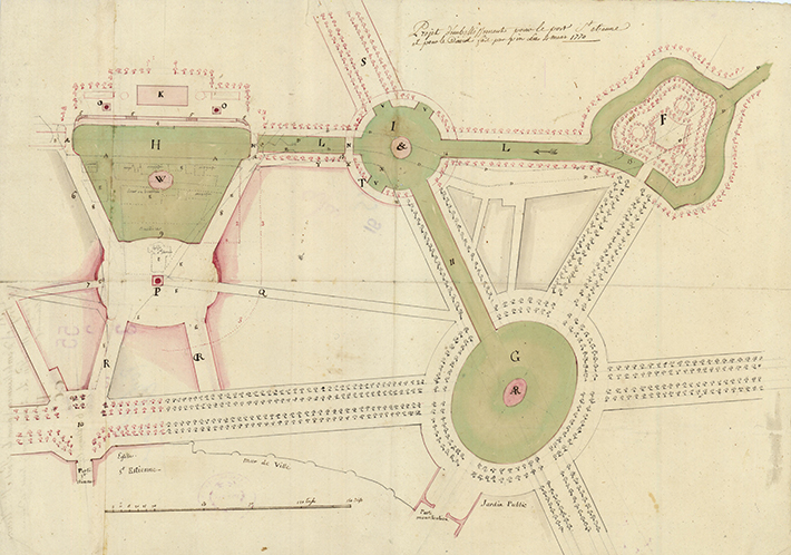 Projet d'aménagement de M.Pin, 1770 © Archives des Canaux du Midi, VNF.