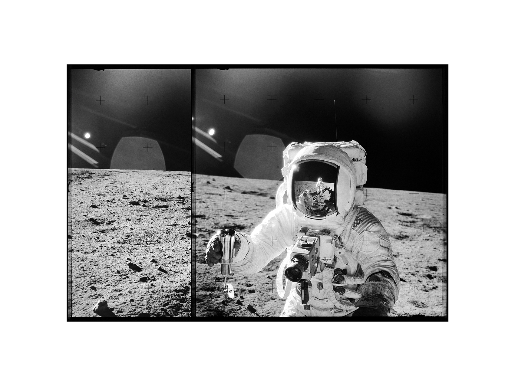Astronaute photographié sur la Lune lors d'une mission Apollo