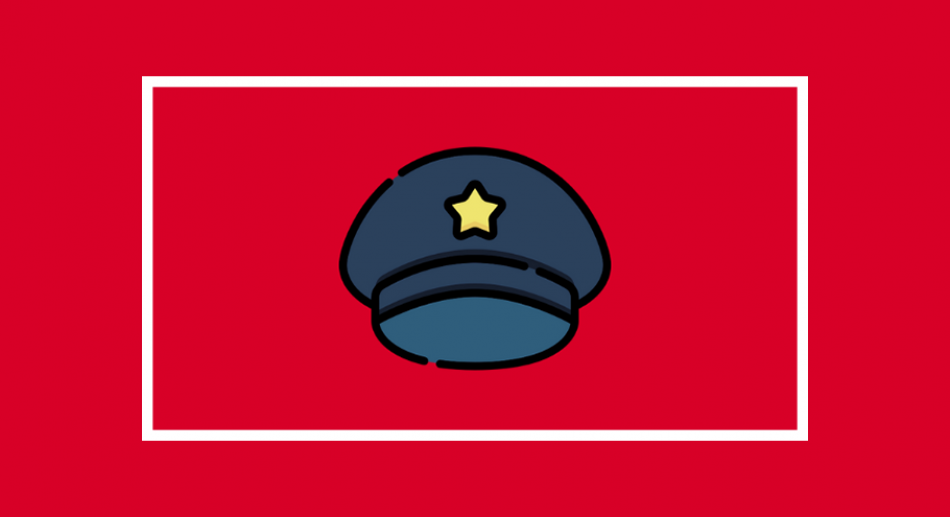 Casquette uniforme militaire avec étoile jaune sur fond rouge