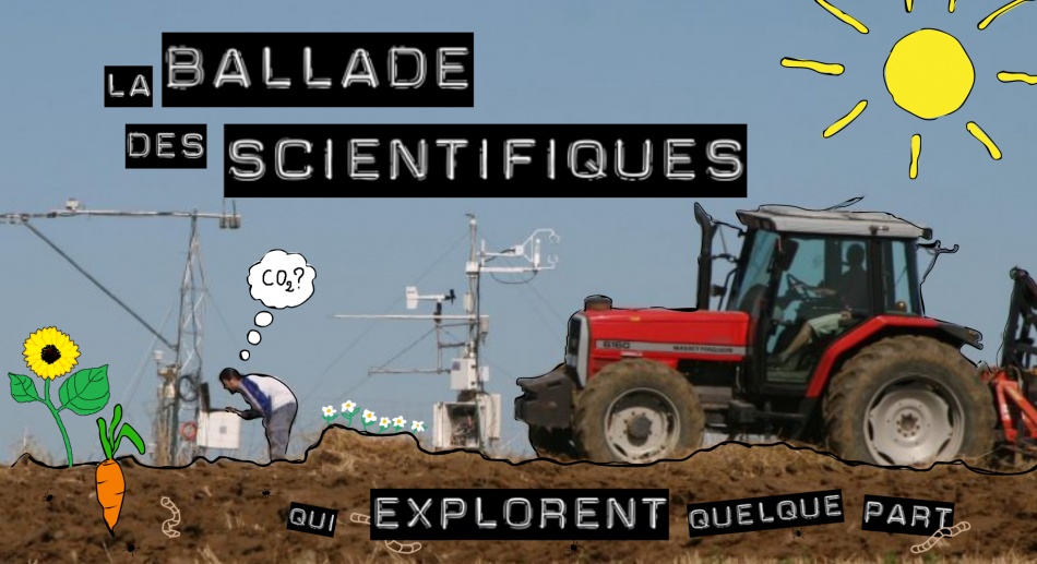 parcelle agricole, tracteur et scientifique